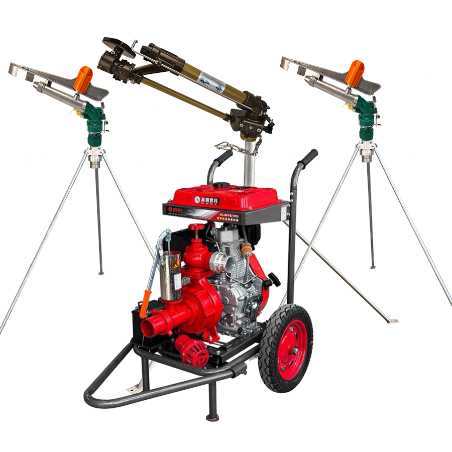 运城一体式灌溉机组 全套喷枪水带配齐 抗旱浇地神器